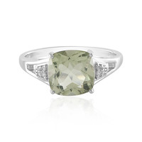 Green Amethyst Silver Ring