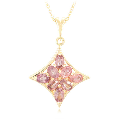 18K Unheated Padparadscha Sapphire Gold Necklace (AMAYANI)