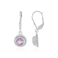 Rose de France Amethyst Silver Earrings