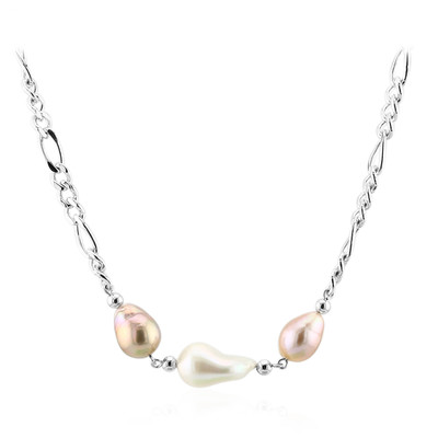 White Freshwater Pearl Silver Necklace (TPC)