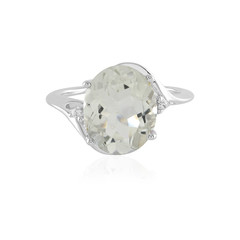 Green Amethyst Silver Ring