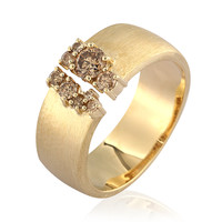 9K I2 Champagne Diamond Gold Ring (de Melo)