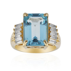 Sky Blue Topaz Silver Ring