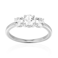 White Topaz Silver Ring