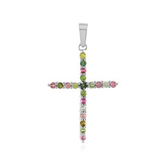 Fancy Tourmaline Silver Pendant