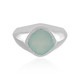 Aqua Chalcedony Silver Ring