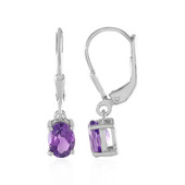 Moroccan Amethyst Silver Earrings