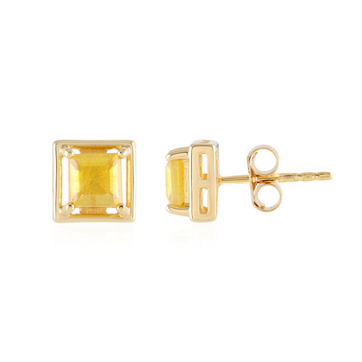 Madagascar Yellow Sapphire Silver Earrings