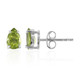 Burmese Peridot Silver Earrings