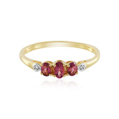 Pink Tourmaline Silver Ring