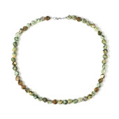 Rainforest Rhyolite Silver Necklace