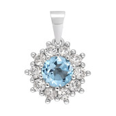 Sky Blue Topaz Silver Pendant