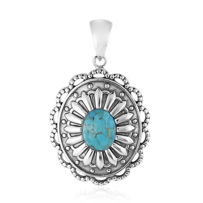 Kingman Blue Mojave Turquoise Silver Pendant (Art of Nature)