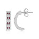 Mozambique Ruby Silver Earrings