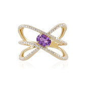 14K Unheated Ceylon Purple Sapphire Gold Ring (de Melo)