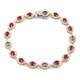 Burmese Ruby Silver Bracelet (Gems en Vogue)