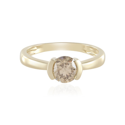 14K I2 Champagne Diamond Gold Ring