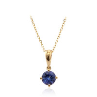 10K AAA Tanzanite Gold Necklace