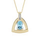 Sky Blue Topaz Silver Necklace