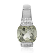 Green Amethyst Silver Pendant