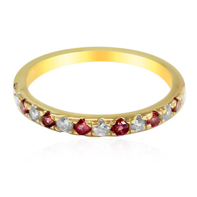 Noble Red Spinel Silver Ring