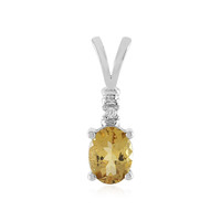 Yellow Beryl Silver Pendant