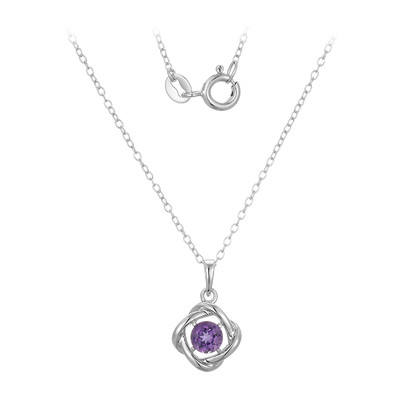 Amethyst Silver Necklace