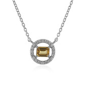 Yellow Zircon Silver Necklace