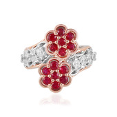 Tanzanian Ruby Silver Ring (Gems en Vogue)
