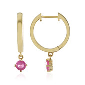 Madagascar Pink Sapphire Silver Earrings