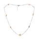 Peach Freshwater Pearl Silver Necklace (TPC)