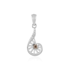 I2 Champagne Diamond Silver Pendant