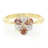 10K Unheated Padparadscha Sapphire Gold Ring