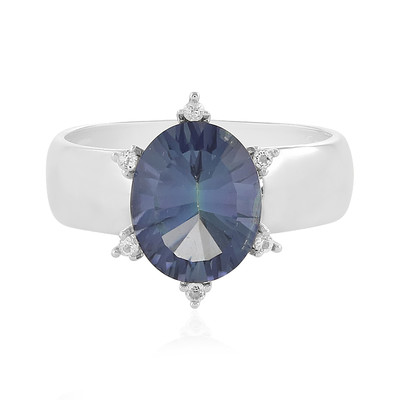 Mystic Blue Quartz Silver Ring