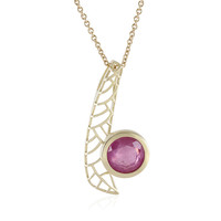 9K Madagascar Pink Sapphire Gold Necklace (Ornaments by de Melo)