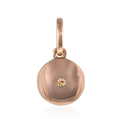 9K SI1 Argyle Rose De France Diamond Gold Pendant