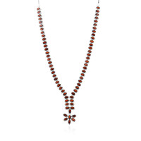 Mozambique Garnet Silver Necklace