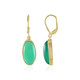 Green Chalcedony Silver Earrings