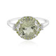 Green Amethyst Silver Ring