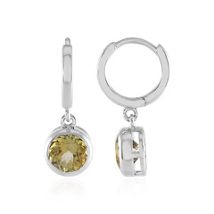 Yellow Tanzanite Silver Earrings