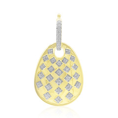 9K SI1 (G) Diamond Gold Pendant