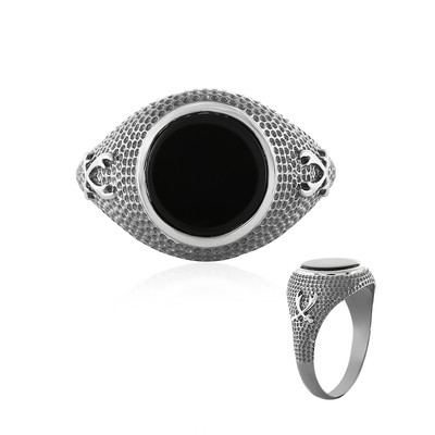 Black Onyx Silver Ring