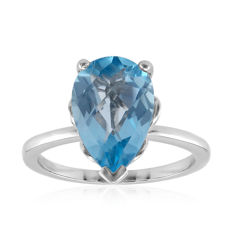 Sky Blue Topaz Silver Ring-7402EN | Juwelo