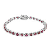 Pink Tourmaline Silver Bracelet