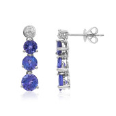 10K AAA Tanzanite Gold Earrings