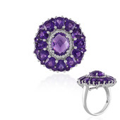 Zambian Amethyst Silver Ring