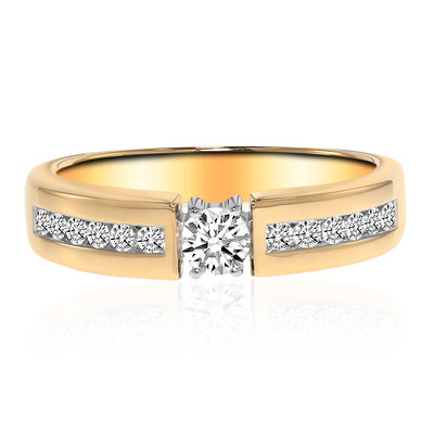 18K IF (D) Diamond Gold Ring (Annette)