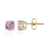 9K Kunzite Gold Earrings