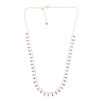 9K Ceylon Purple Sapphire Gold Necklace