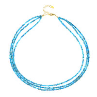 Neon Blue Apatite Silver Necklace